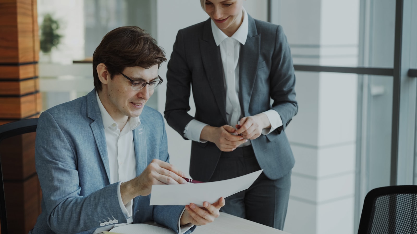 Two HealthFoundry partners reviewing a client engagement plan